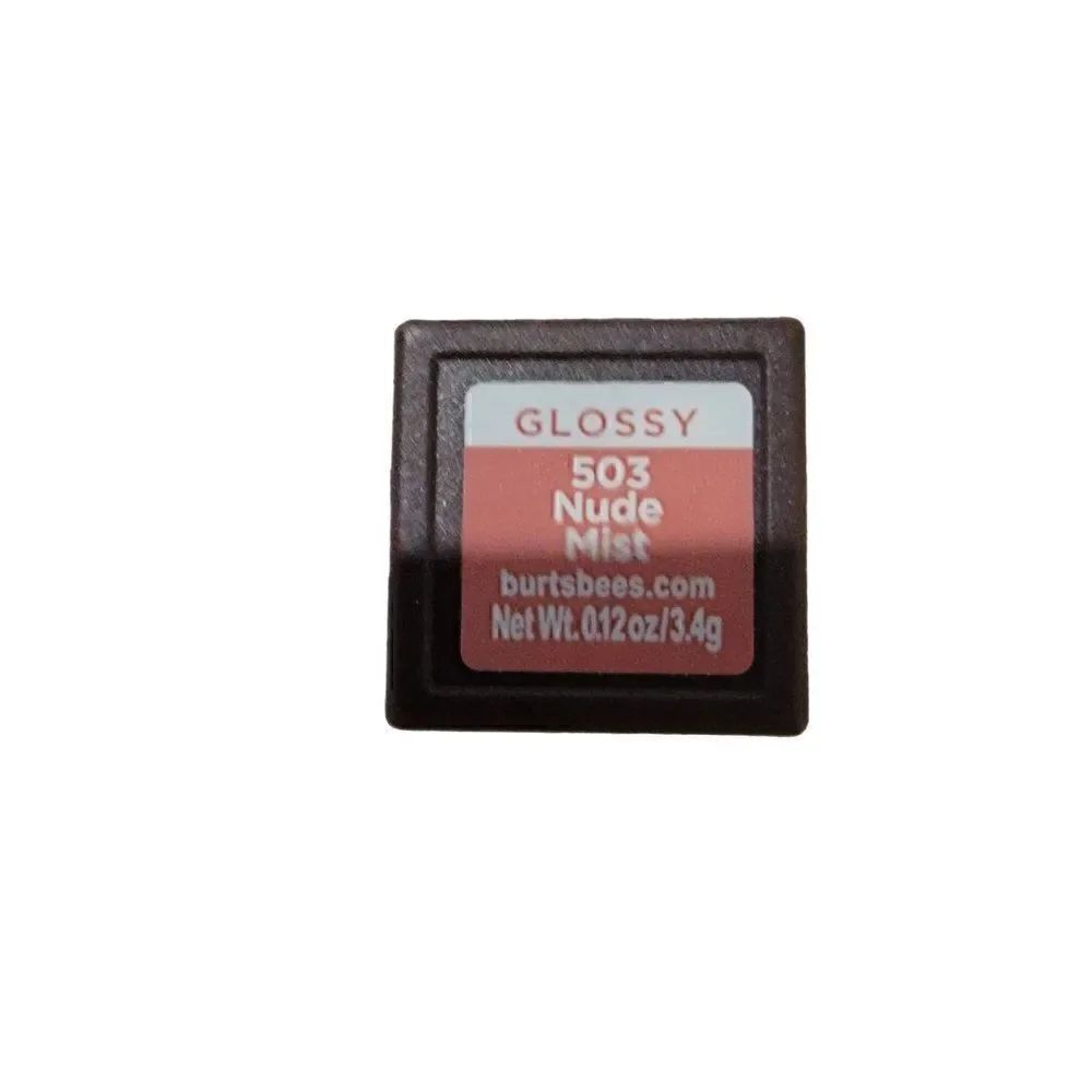 Burts Bees 100% Natural Glossy Lipstick, Nude Mist - 2 Tubes